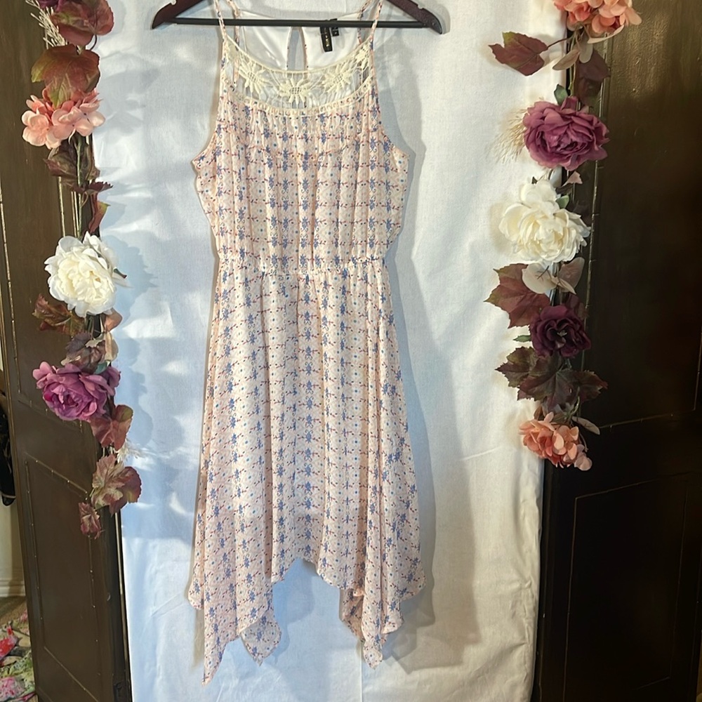 Pink floral dress